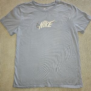 The Nike Tee Women's Violet Light Purple Holographic Swoosh T-shirt Size Medium